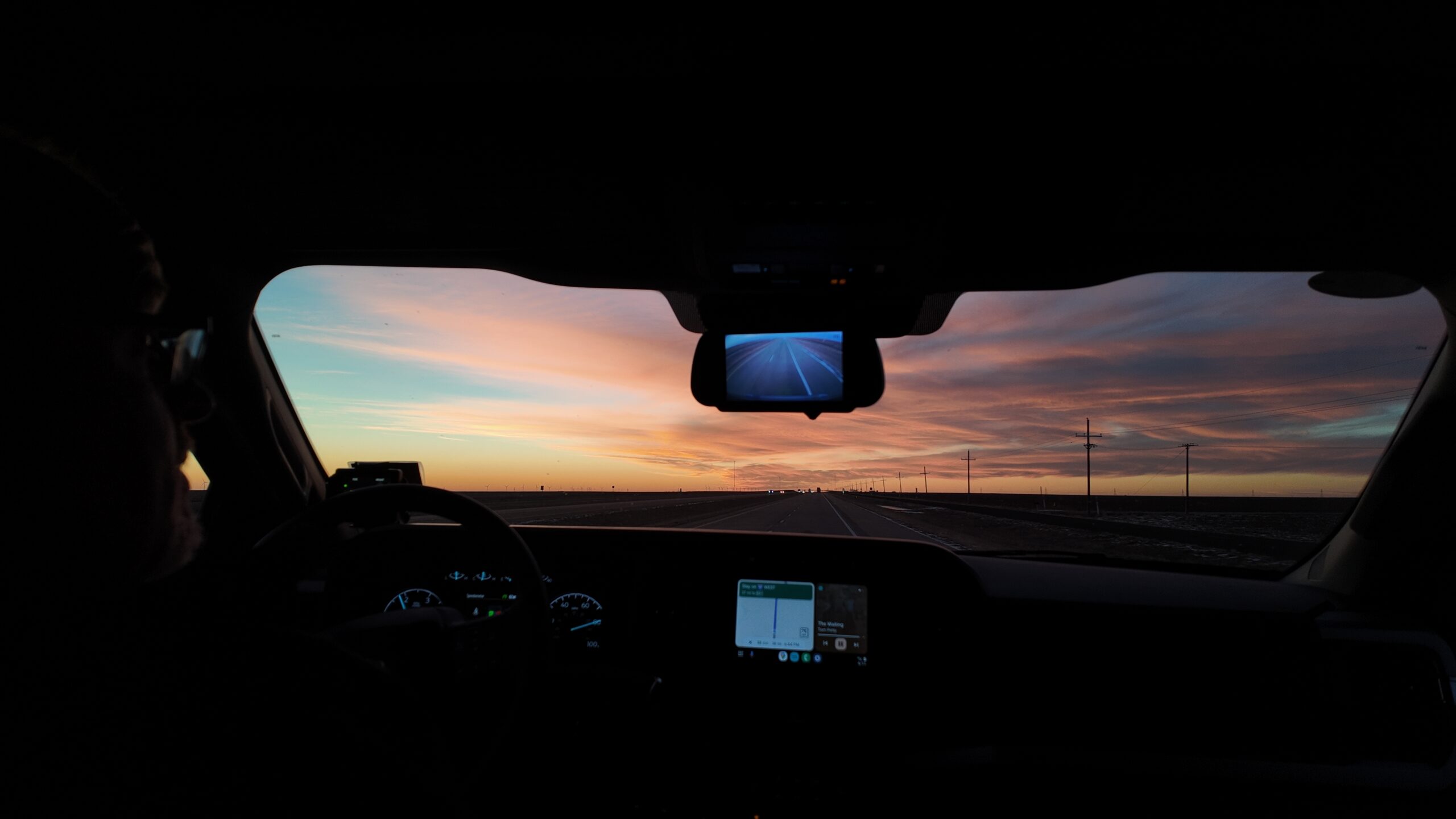 driving a Super C into the sunset