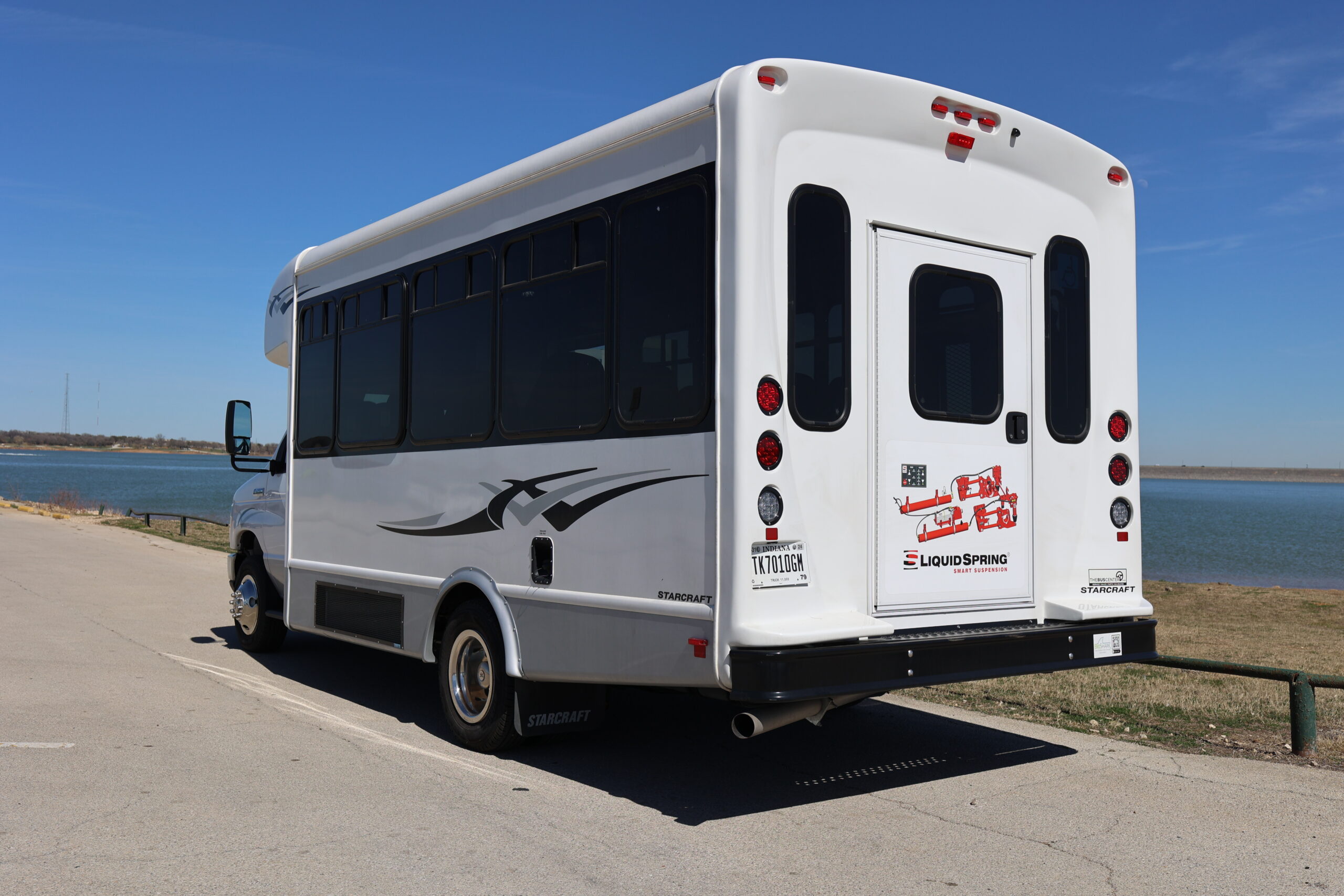 White mobility truck with paratransit suspension 